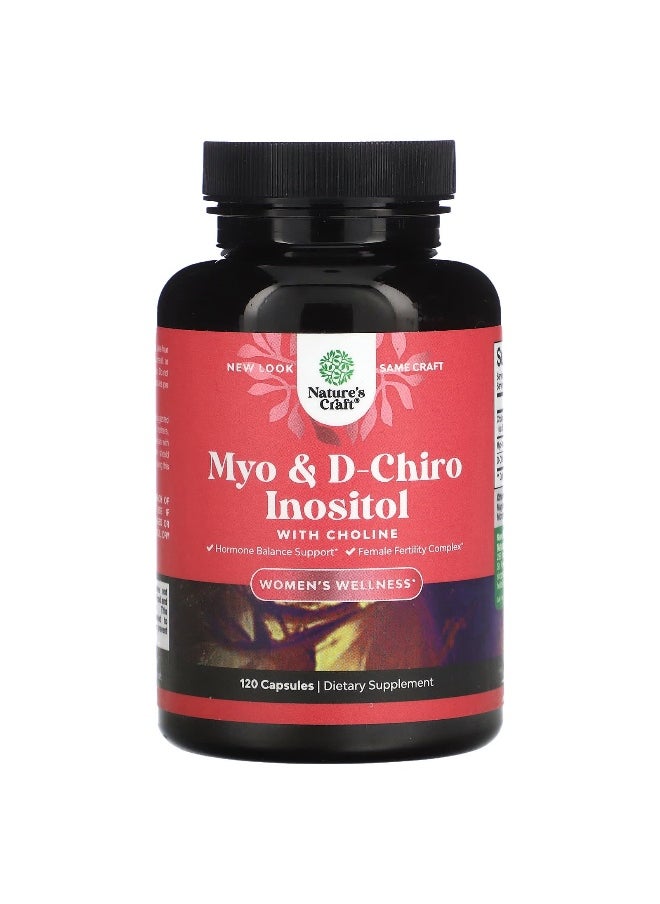 Natures Craft - Nature's Craft, Myo & D-Chiro Inositol with Choline, 120 Capsules - Image 1