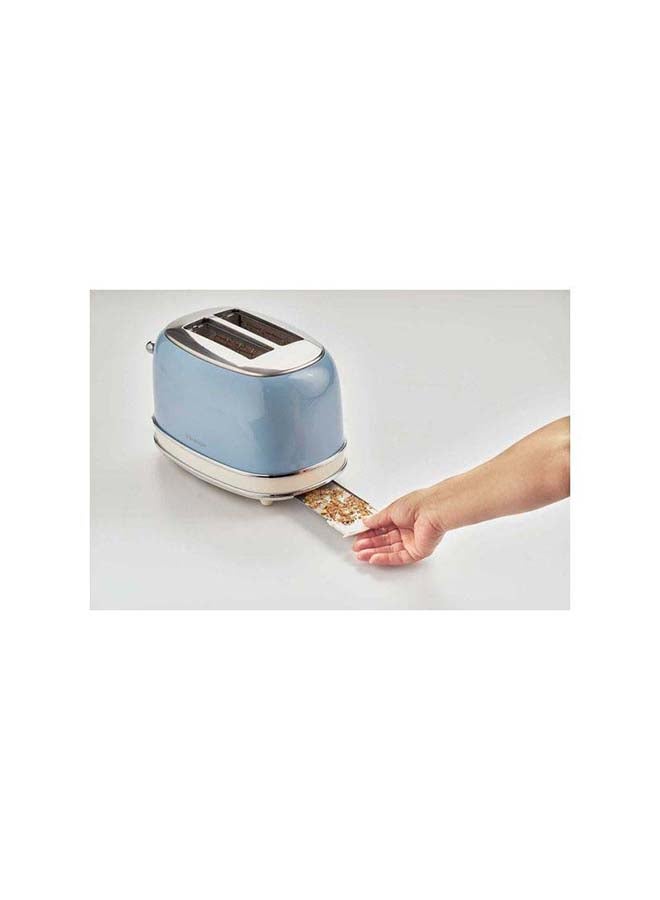 أريتي ماكينة تحميص خبز كلاسيكية تتسع لشريحتين شريحتين 810.0 W 155 أزرق / فضي - Image 2