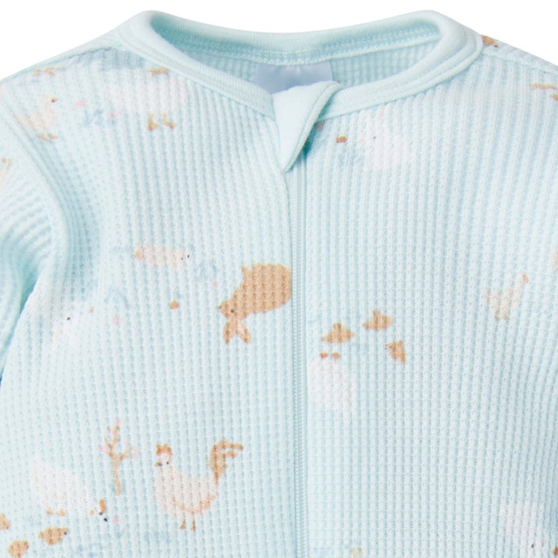 Gerber Baby Unisex 2-Pack 2-Way Zip Thermal Footed Sleep 'N Play, Farm Life, Newborn - Image 3