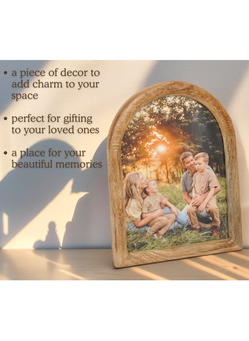 Mars & More Handcrafted Wooden Arch Photo Frame 17x22 cm by Artesania  - Image 4