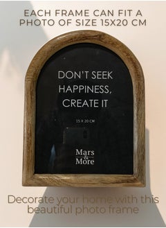 Mars & More Handcrafted Wooden Arch Photo Frame 17x22 cm by Artesania  - Image 5
