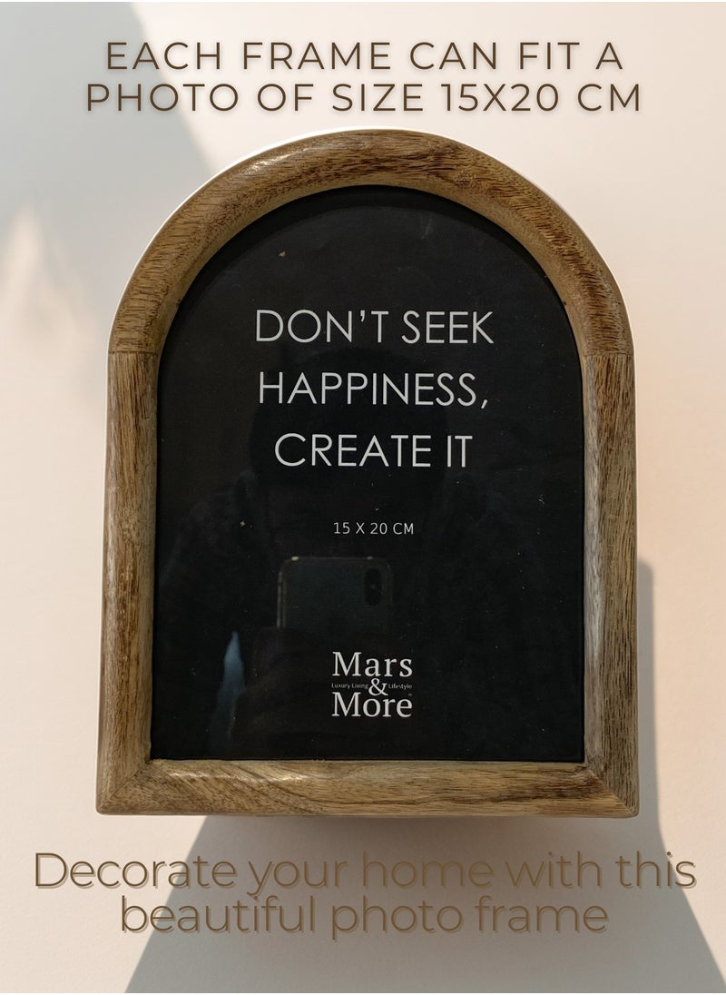 Mars & More Handcrafted Wooden Arch Photo Frame 17x22 cm by Artesania  - Image 5