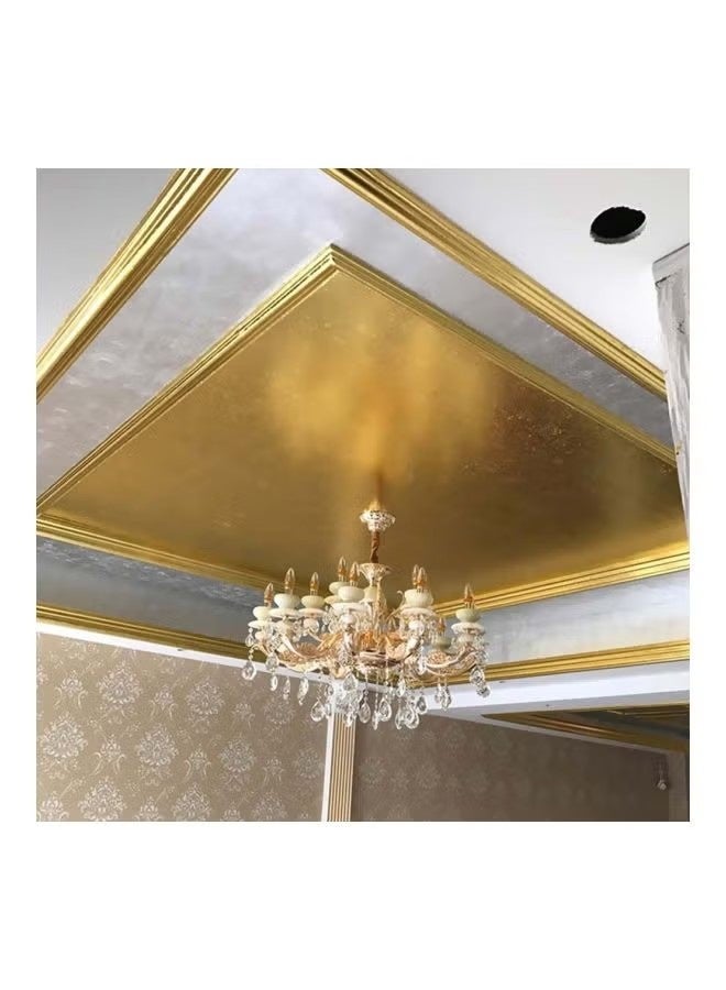 Beone 100-Piece Lmitation Gold Foil Stickers, Self adhesive Decorative Foil Paper, for Arts Decoration, Handcrafts, Gilding, Furniture, Nail Painting, Paintings, Wall Art, DIY, 14X14cm Gold - Image 5