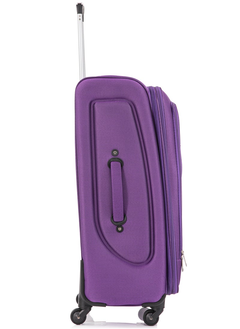 STARLIFE - 4 Piece Softside 4 Wheels Trolley Luggage Set With Number Lock 20,24,28,32 Inches - Image 1