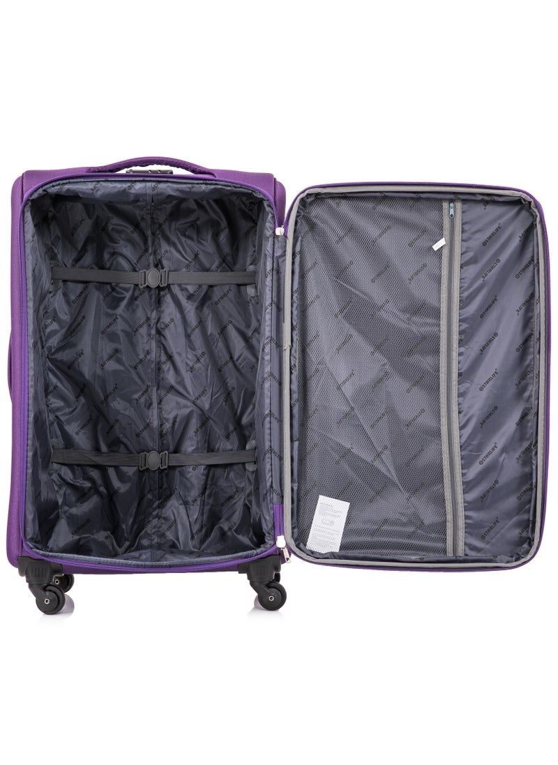 STARLIFE - 4 Piece Softside 4 Wheels Trolley Luggage Set With Number Lock 20,24,28,32 Inches - Image 1