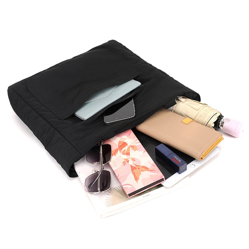 Large Capacity Nylon Tote Bag for Women, 2025 Fashion Solid Color Shoulder Bag - Image 4
