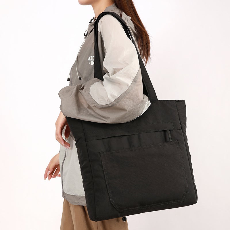 Large Capacity Nylon Tote Bag for Women, 2025 Fashion Solid Color Shoulder Bag - Image 2