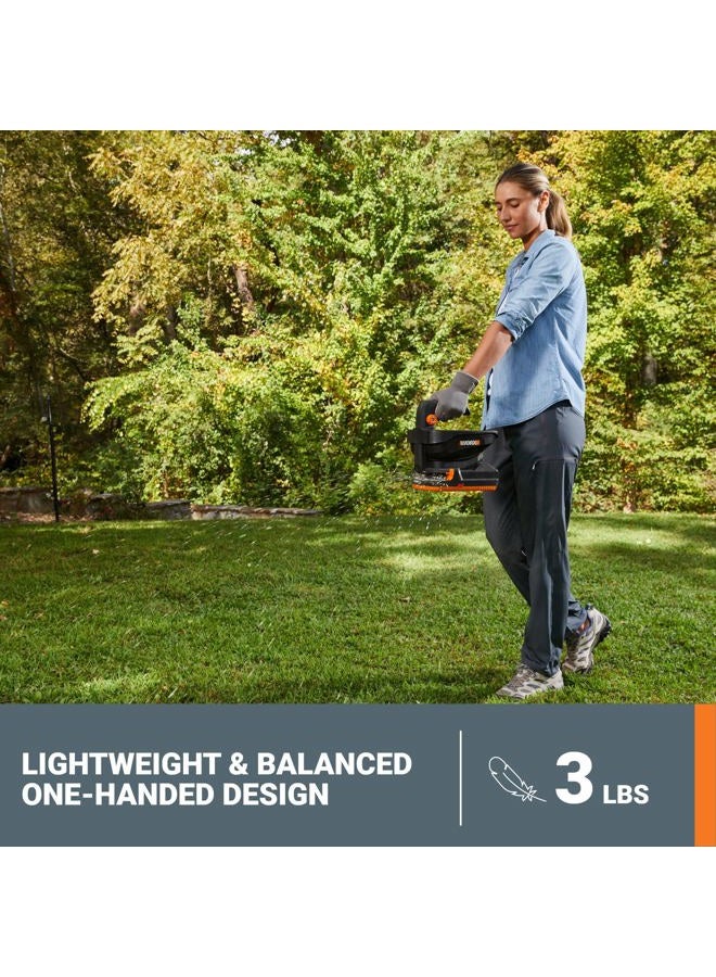 WORX 20V Cordless Seed Spreader 6-Speeds 5-Ft. Max Distance, Fertilizer Spreaders 8 Flow-Rate Settings, Broadcast Spreader Easier Than Hand Spreaders for Lawns WG869 – Battery & Charger Included - Image 2