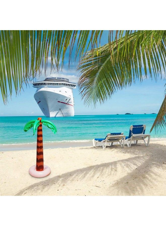 Aniann Inflatable Palm Tree Decoration 2 Pack Jumbo Coconut Trees Beach Backdrop Favor Tropical Blow Up Hawaiian Summer Party Decor For Hawaiian Luau Party Decoration - Image 5