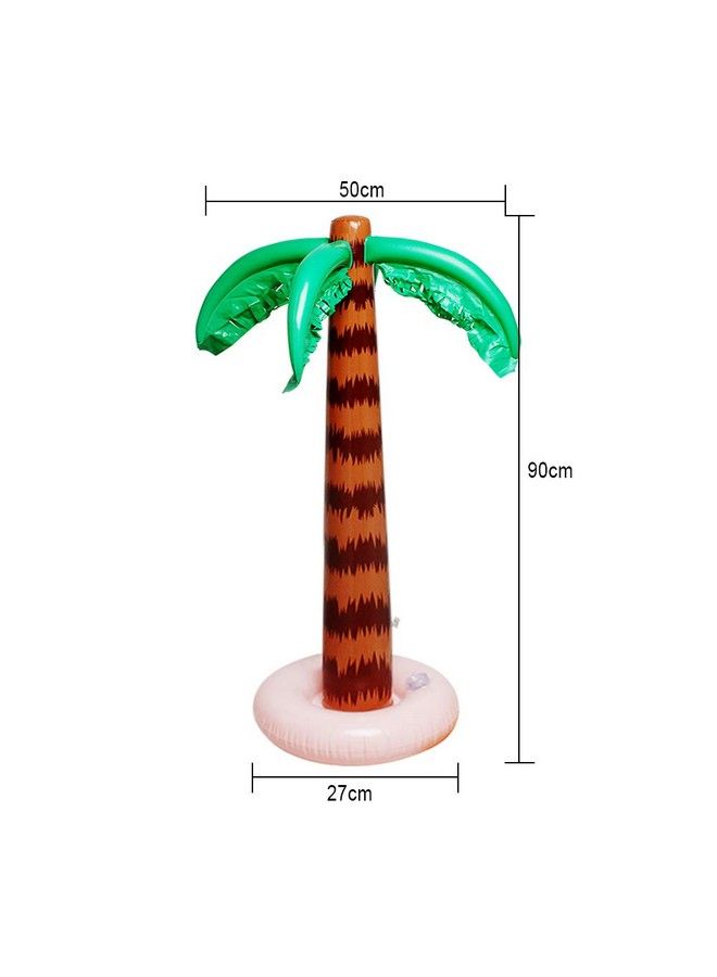 Aniann Inflatable Palm Tree Decoration 2 Pack Jumbo Coconut Trees Beach Backdrop Favor Tropical Blow Up Hawaiian Summer Party Decor For Hawaiian Luau Party Decoration - Image 3