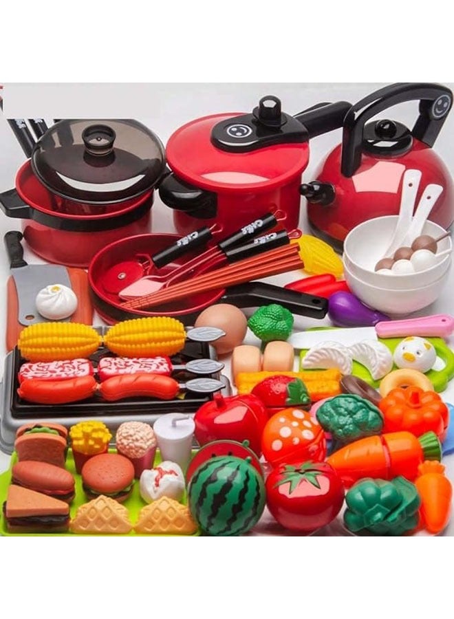 عام ألعاب المطبخ تحتوي على فواكه وخضروات وبيتزا وأدوات طهي وأثاث واقعية. تأتي بمجموعة تضم 73 قطعة. تعتبر هذه الألعاب هدية مثالية لعيد ميلاد الأطفال وتشمل ألعاب قطع الأطعمة للأطفال الرضع.