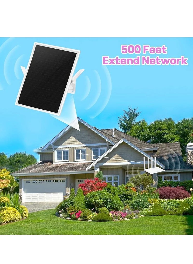Generic - WiFi Extender Signal Booster Solar Battery Outdoor, up to 300-feet, Internet WiFi Extender with LAN Port, Wireless Signal Booster WiFi Repeater 300Mbps 2.4G WiFi, Applicable to 2.4G Router - Image 1