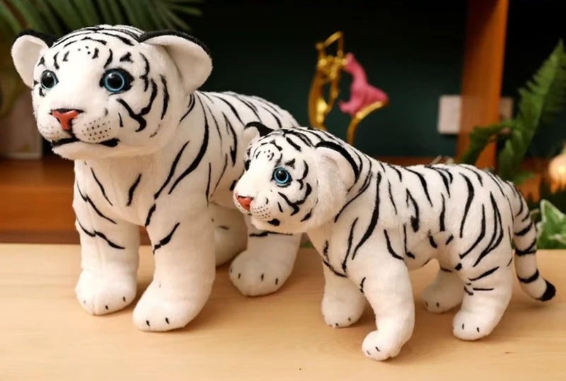 Tickles Standing Siberian White Tiger Soft Stuffed Plush Animal Toy for Kids Boys & Girls Birthday Gift (Color: White Size: 40 cm) - Image 5