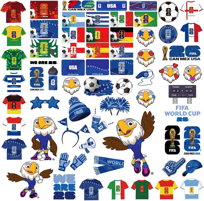 Mesuca FIFA World Cup 2026 Stickers - Official Soccer Stickers with Trophy, Host City, Flags & Mascot Design - Image 1