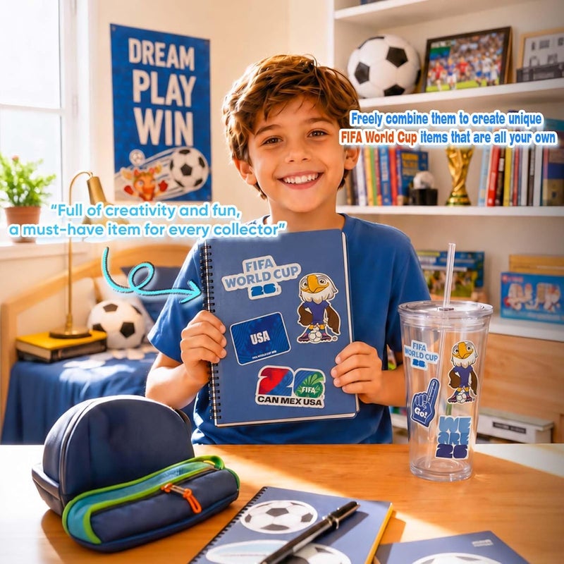 Mesuca FIFA World Cup 2026 Stickers - Official Soccer Stickers with Trophy, Host City, Flags & Mascot Design - Image 5
