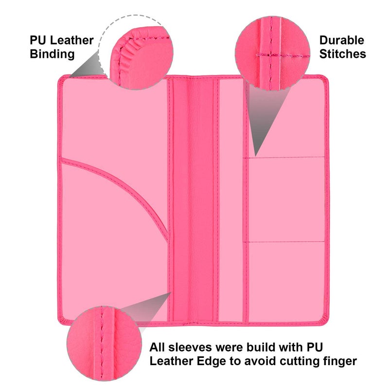 Cacturism Car Registration and Insurance Holder, Car Accessories Vehicle Glove Box Car Organizer Women Car Accessories with Magnetic Shut for Cards, Essential Document, Driver License, Hot Pink - Image 4