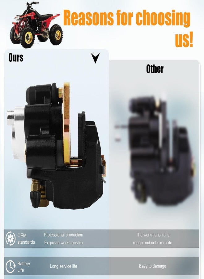 QAZAKY Rear Brake Caliper Compatible with Yamaha ATV YFM350 Warrior Wolverine Banshee YFZ350 350 Blaster YFS200 200 Raptor YFM125 YFM250 YFM660 125 250 660R Suzuki Quadsport Quadrunner LT230 230 - Image 5