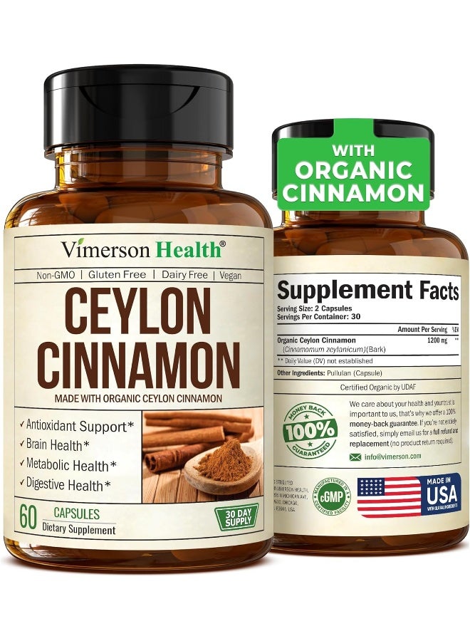 Vimerson Health True Ceylon Cinnamon Supplement, 60 Capsules - Image 1