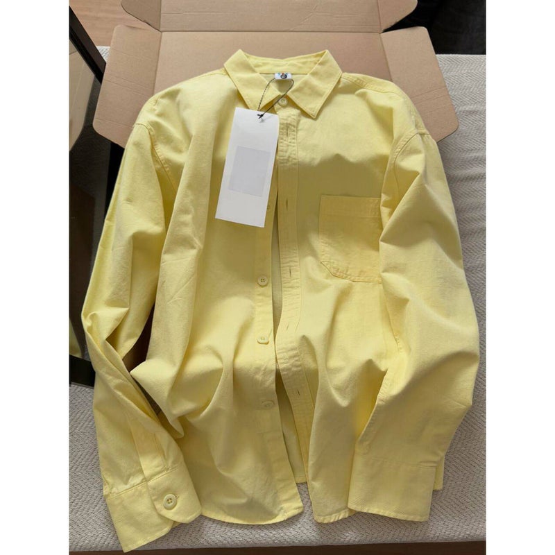 100% pure cotton straight shoulder shirt, women's layering, short height, loose coverage, slimming, long-sleeved shirt, outer wear, sunscreen cardigan - Image 2