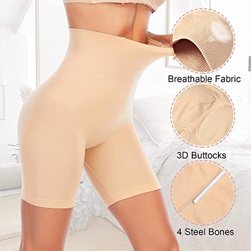 HSR Women's Nylon Waist Shapewear (Pack of 1) (HSR-LONG-CREAM-M_Cream1_M) - Image 4