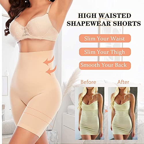 HSR Women's Nylon Waist Shapewear (Pack of 1) (HSR-LONG-CREAM-M_Cream1_M) - Image 5