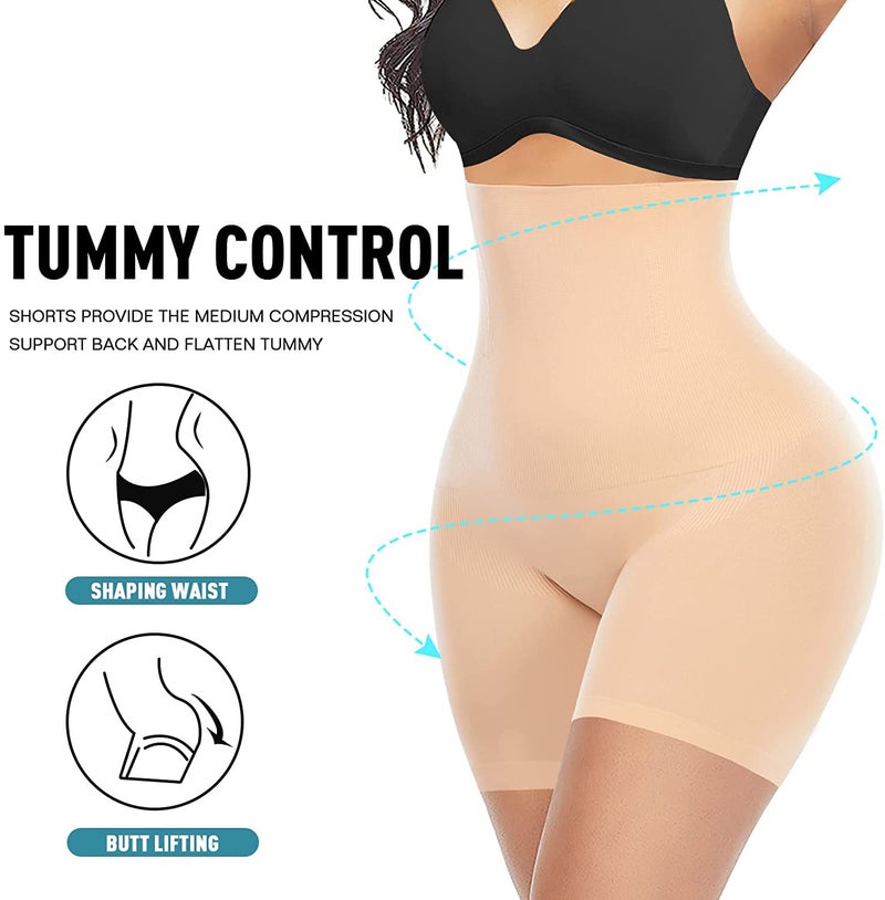 HSR Women's Nylon Waist Shapewear (Pack of 1) (HSR-LONG-CREAM-M_Cream1_M) - Image 2