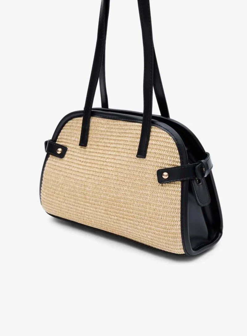 Shule Bags  Vosges Straw Shoulder Bag - Black. for Women | Best Price UAE