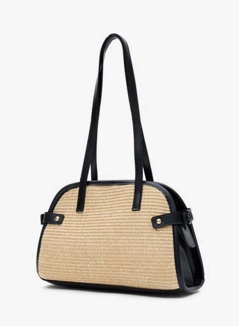 Shule Bags  Vosges Straw Shoulder Bag - Black. for Women | Best Price UAE
