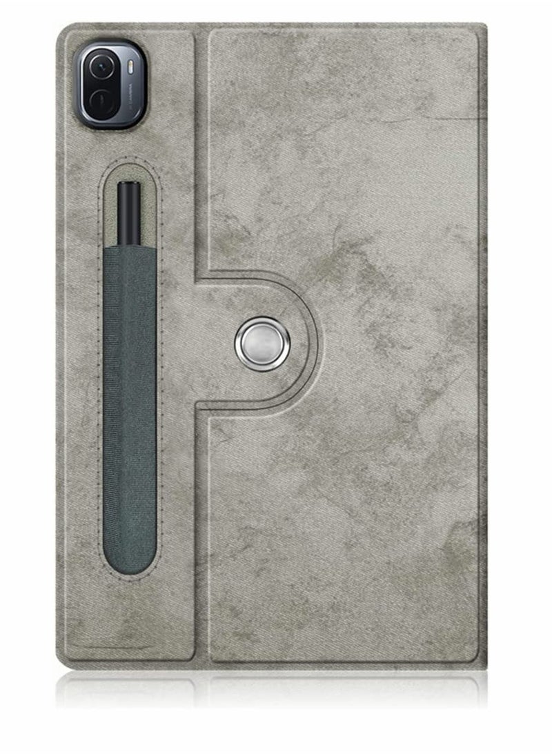 SYOSI - Case for Xiaomi Mi Pad 5 case Pro Elastic Strap Pen Holder Stand Auto Sleep Wake Up Function Cover PU Leather Tablet Cases Gray - Image 1
