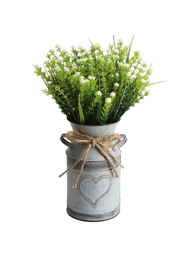 VANCORE Shabby Chic Milk Can Galvanized Vase Metal Jug French Rustic Bucket Farmhouse Decor  - Image 4