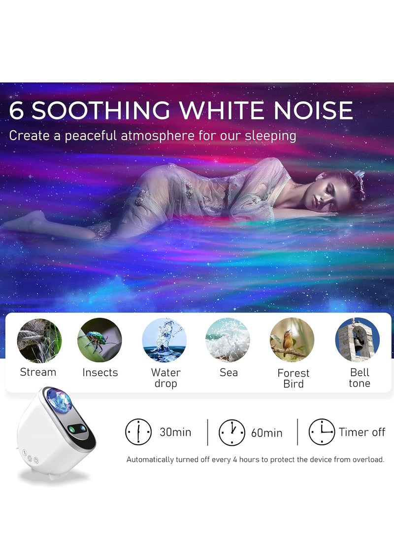 ELTRAZONE - Galaxy Aurora Projector – 3-in-1 LED Northern Lights Star Projector with Bluetooth Speaker and White Noise - Image 1