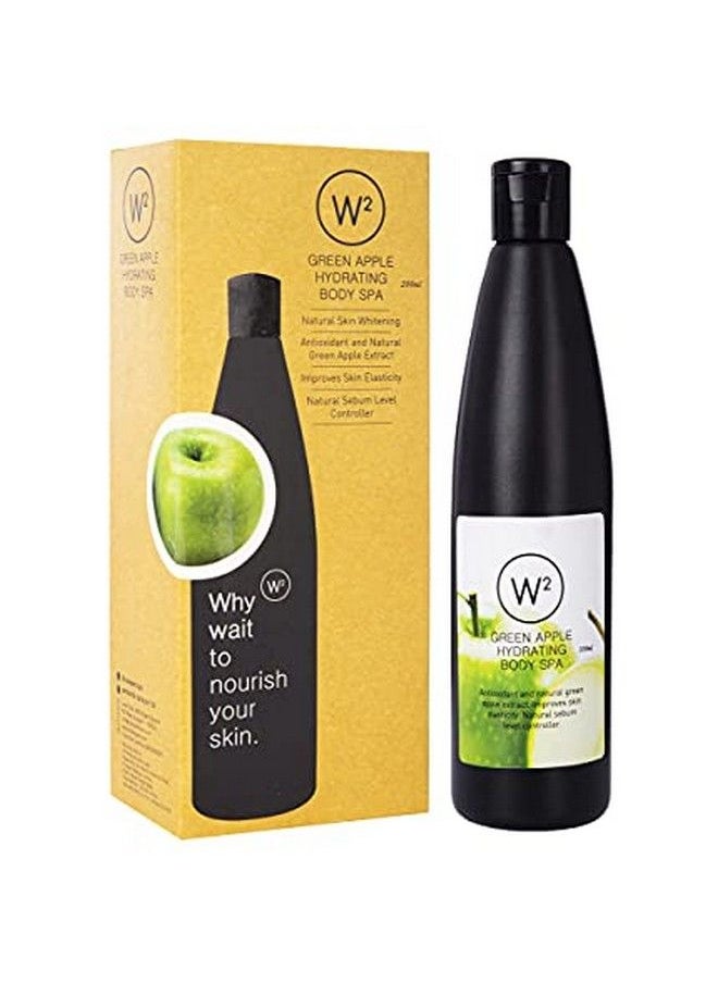 W2 Why Wait Green Apple Hydrating Bodyspa Deep Hydration For Dry Skin Natural Skin Care Oil Control Remove Tanning Dead Skin Cells 200Ml  - Image 1