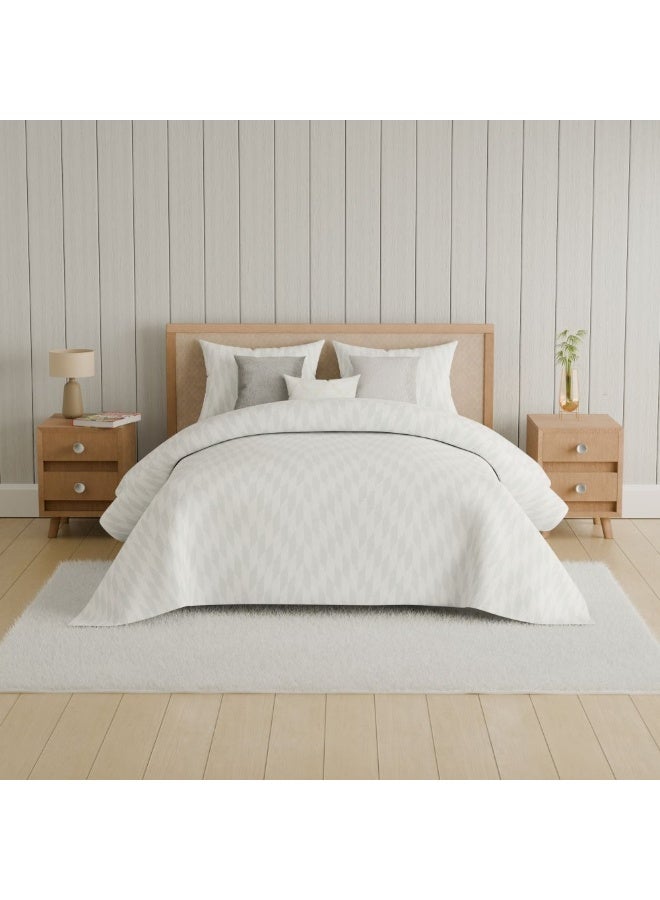 DANUBE HOME أو25 أكسفورد ريفيري Mk6075 جاكار سوبر كينغ لحاف 7 قطع/7-260X260-أبيض - Image 4