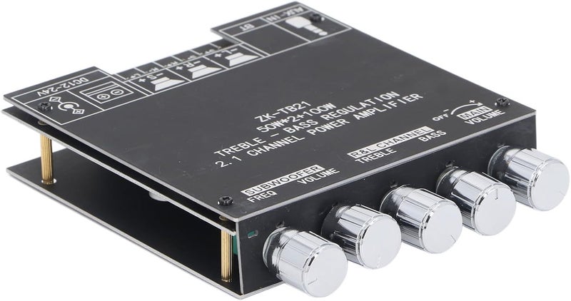 لوحة مضخم FTVOGUE BT 5.0 بقدرة 50W+50W+100W، وحدة مضخم صوت 2.1 قناة مع مدخل AUX وBT وU Disk وUSB وبطاقة الصوت لمشاريع DIY لأنظمة الصوت ومكبرات الصوت والوسائط المتعددة - Image 5