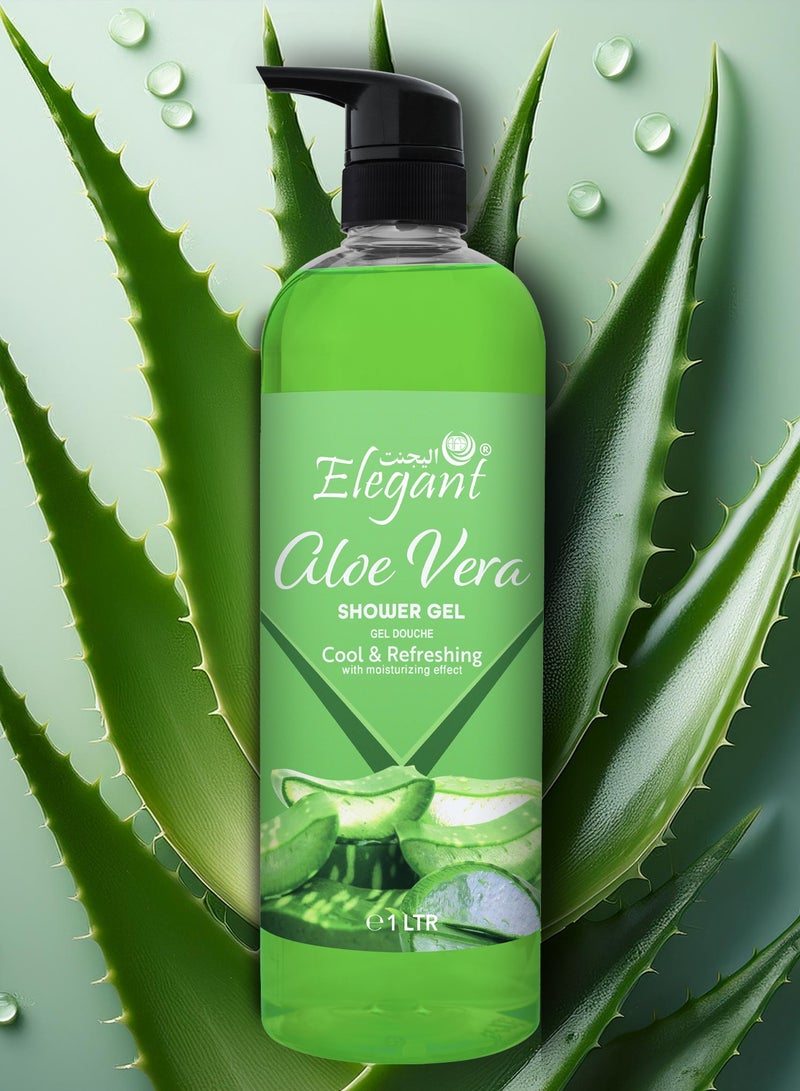Elegant 6-Pieces Aloe Vera Shower Gel 1 Liter - Image 2