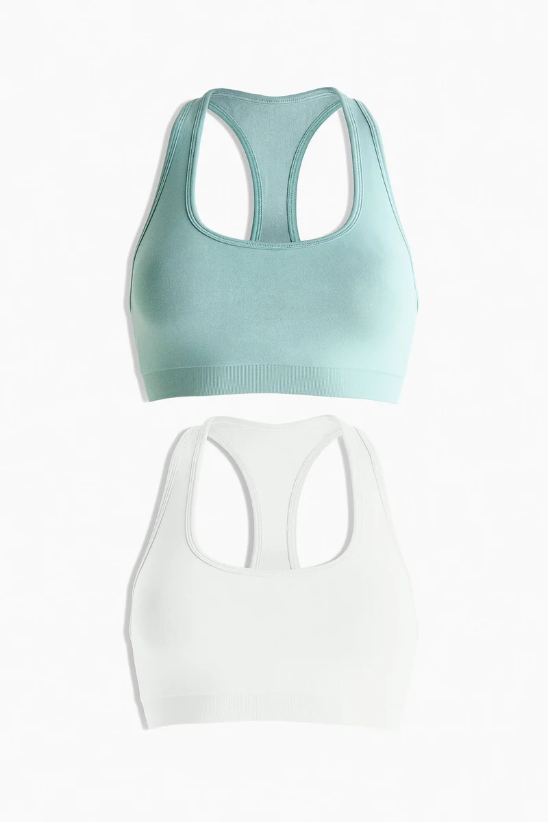 H&M 2-pack Seamless Sports bras with DryMove™