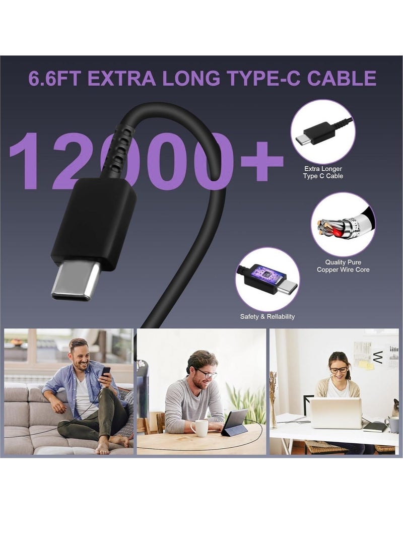 45W USB C Fast Charger for Samsung Galaxy S23 Ultra/S23/S23+/S22 Ultra/S22/S22+/S21Ultra/S21+/S21/S20Note10/10+/20/S20/S21/S10/S9/S8，Galaxy Tab S7/S7+/S8/S8+ PPS Type C Wall Charger with 6ft Cable - Image 4