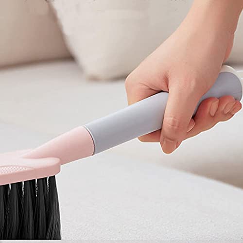 KPNG Soft Bristle Cleaning Brush Hand Brushs Bed Hair Dust Removal Scrubber Cleaner for Family Trip Sofa Furniture (Pack of-1, Pink) - Image 2