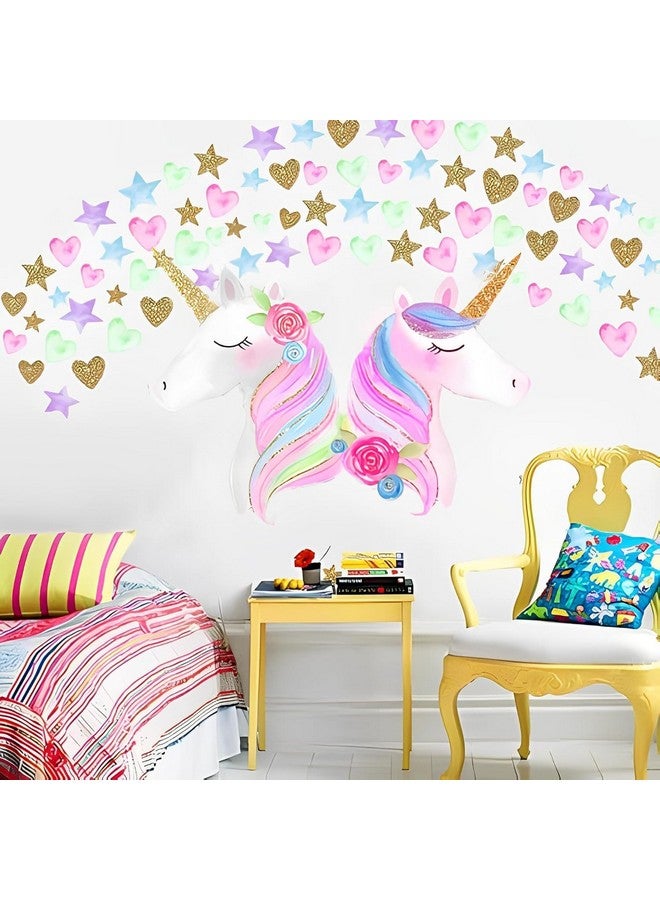 KeLay Fs Unicorn Wall Decal,Large Size Unicorn Wall Sticker Decor for Gilrs Kids Bedroom Birthday Party - Image 2