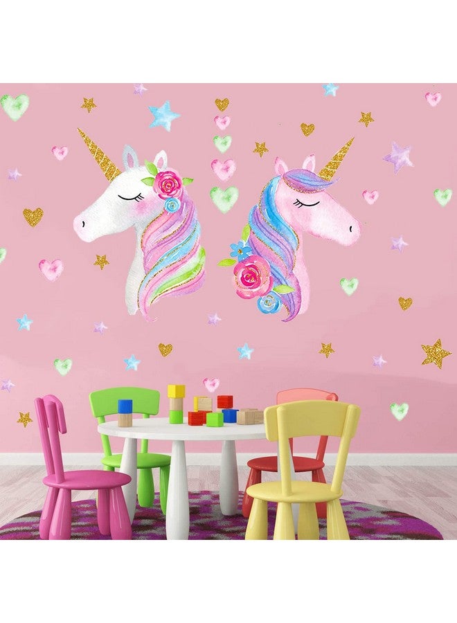 KeLay Fs Unicorn Wall Decal,Large Size Unicorn Wall Sticker Decor for Gilrs Kids Bedroom Birthday Party - Image 5