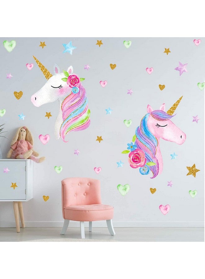 KeLay Fs Unicorn Wall Decal,Large Size Unicorn Wall Sticker Decor for Gilrs Kids Bedroom Birthday Party - Image 3