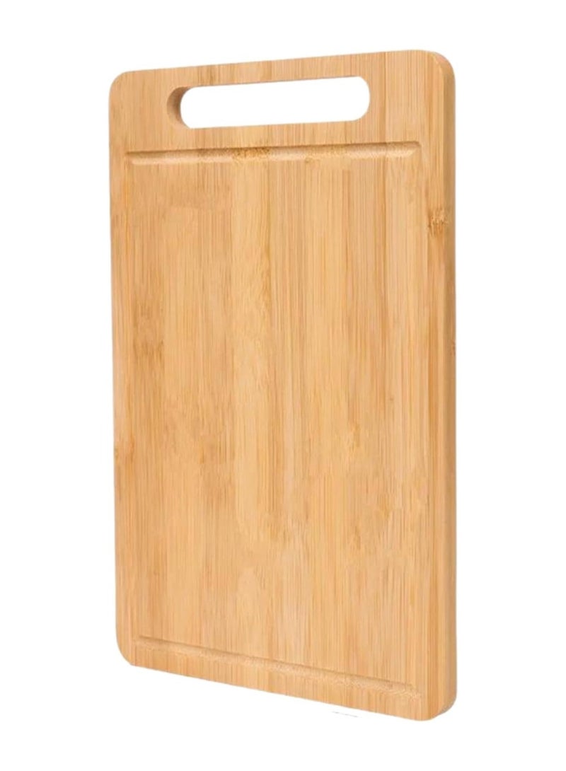 Zimtal Bamboo Wooden Chopping Board with Handle Cutting Board with Juice Groove for Kitchen, Meat, Vegetables (Medium) - Image 1