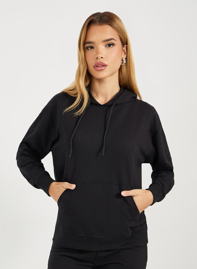 Styli Regular Fit Terry Hoodie & Wide Leg Joggers Co-Ords - Image 2