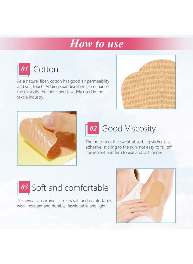 RTBYUE Underarm Sweat Pads, 28 Pcs Invisible Self-adhesive Cotton Armpit Antiperspirant Sticker, Disposable Anti Perspiration Absorbent Deodorant Prevention Pad, for Women and Men Non Sweat Armpit Protection - Image 5