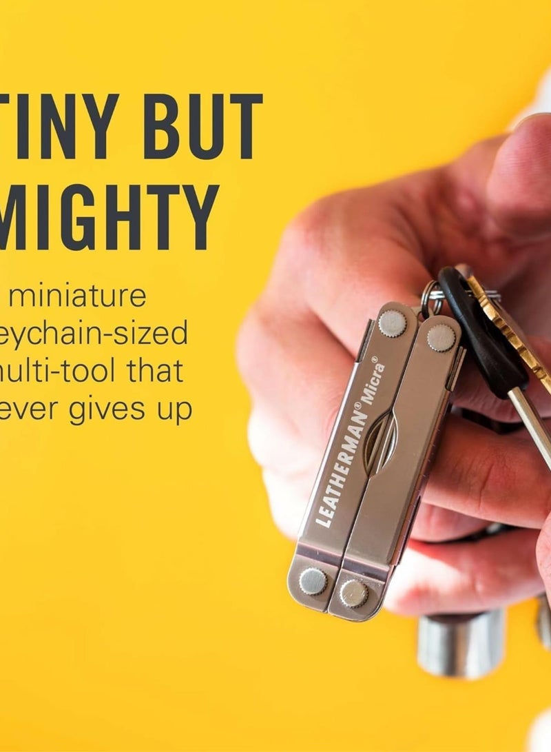GGOOT Micra - Stainless Steel Keyring Multi-Tool with Scissors & 9 Tools, Arctic Blue - Image 3