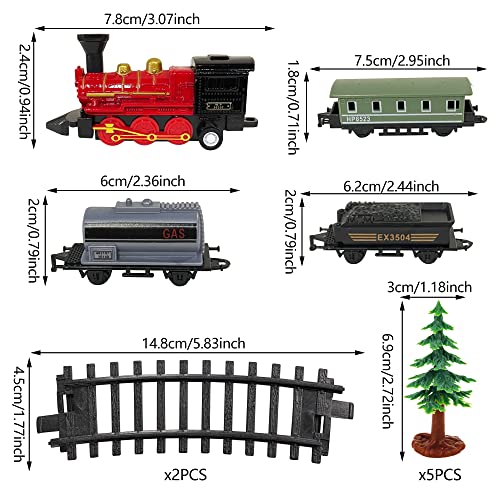 KDPATFAV 18PCS Train Cake Decorations and Toppers for Birthday Party Supplies Railway Steam Theme Party Decorations With Track and Traffic - Image 5