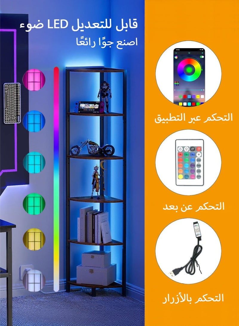 يانارا رف زاوية ذكي بتقنية RGB مع تطبيق وريموت تحكم – إضاءة LED 256 مستوى (مزامنة الموسيقى) هيكل معدني مقاوم للصدأ للسعودية - Image 4