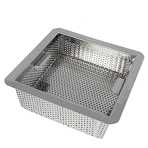 AmGood 8.5 in. x 8.5 in. x 3 in. Stainless Steel Commercial Floor Drain Strainer - Image 5