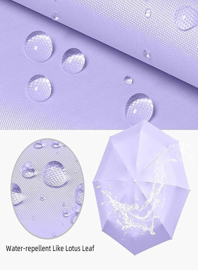 DOXONZ Portable Pocket Umbrella with Pouch Case Lightweight, Foldable, Windproof & UV Coated (Purple) - Image 5