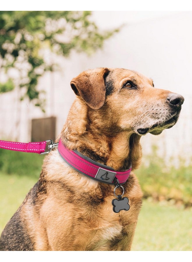 Joytale Joytale Dog Collar for Extra Large Dogs, Neoprene Padded and Adjustable, Reflective Wide Heavy Duty Pet Collars with Durable Metal Belt Buckle for Walking, Hotpink, XL  - Image 3